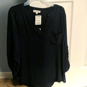 Women's plus size peasant top